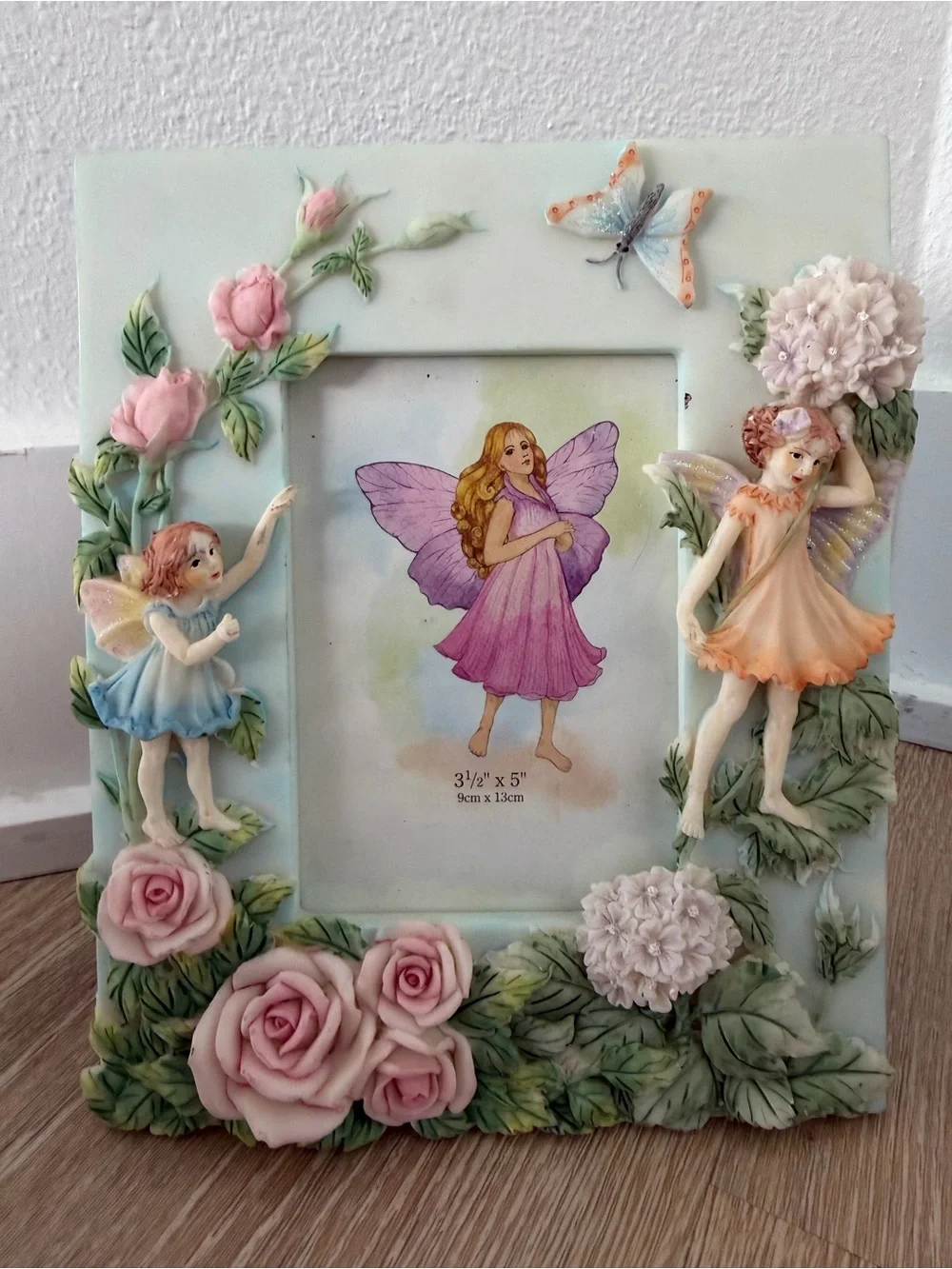 VTG 90s Fairycore Resin Picture Frame Set (2) Whimsigoth Cottagecore Shabby Chic
